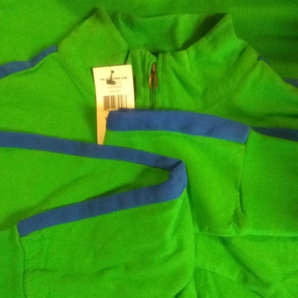 #Ralph# lauren little boys suede half zip jersey - Picture 3 of 8